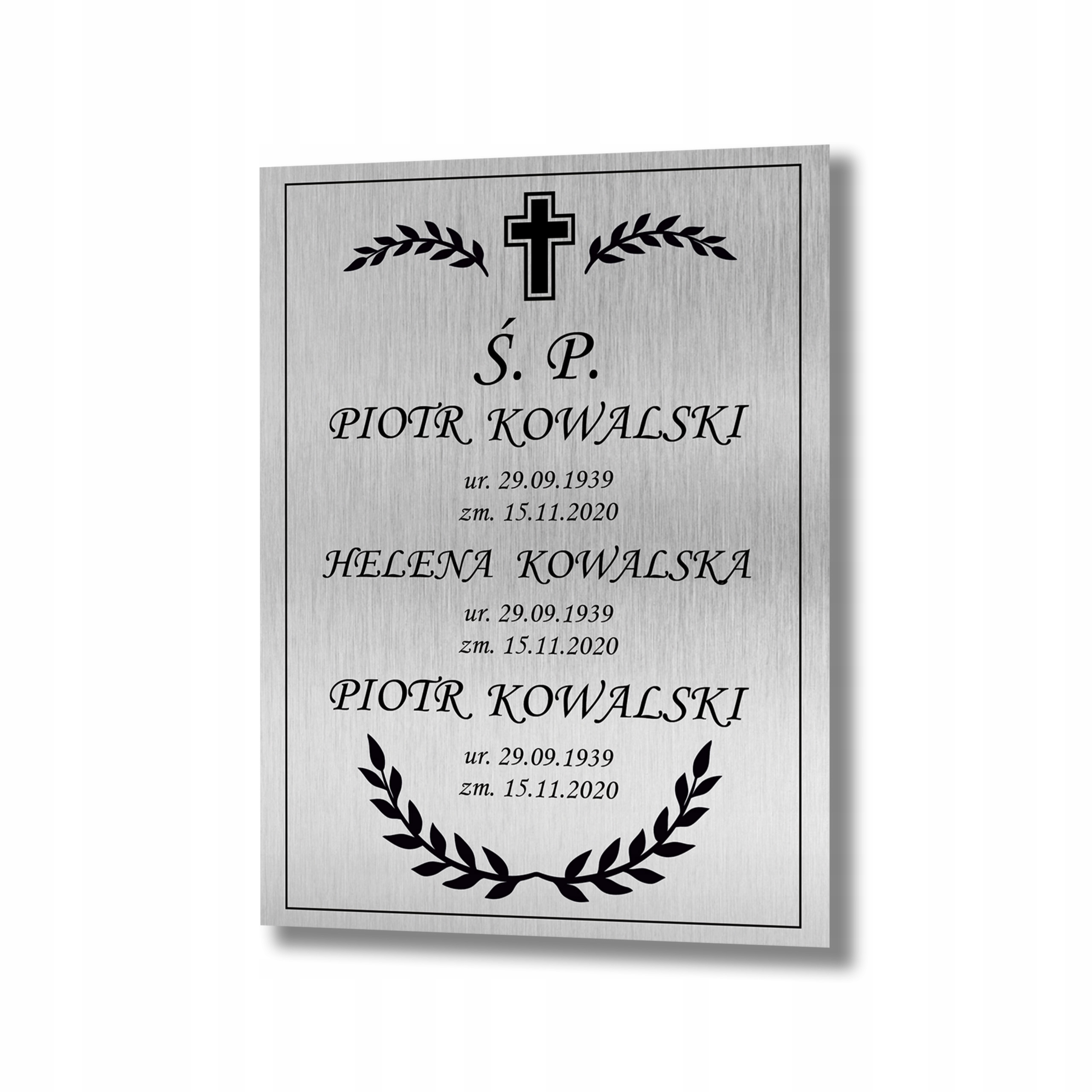 Tablica nagrobkowa tabliczka nagrobna 30x40 cm
