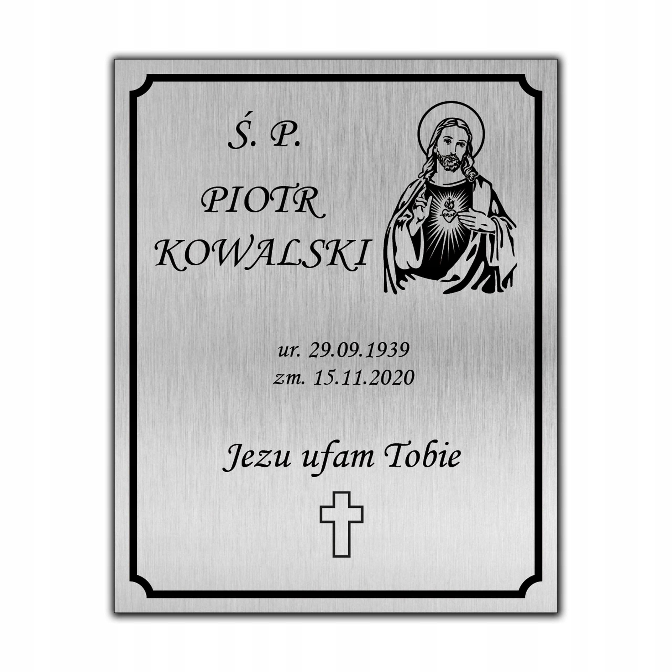 Tablica nagrobkowa tabliczka nagrobna 20x25 cm