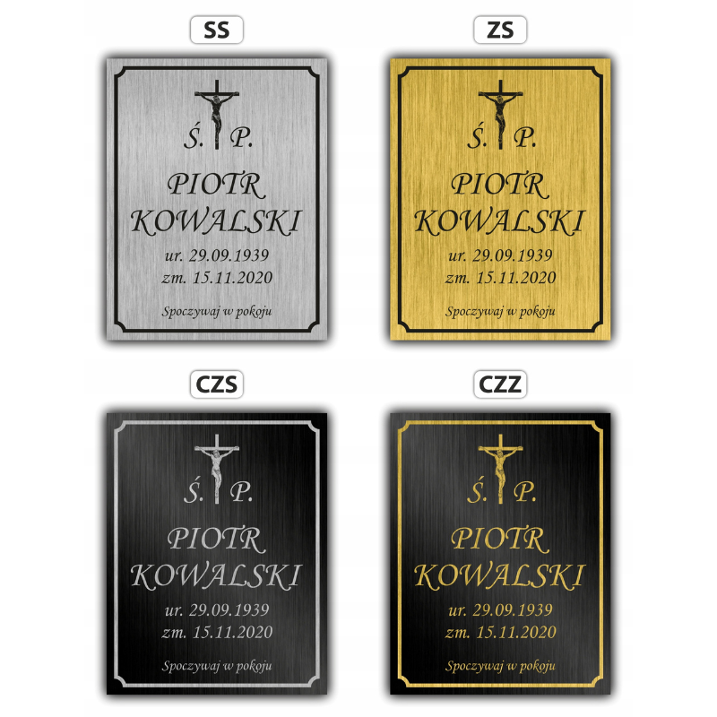 Tablica nagrobkowa tabliczka nagrobna 20x16 cm - obrazek 2