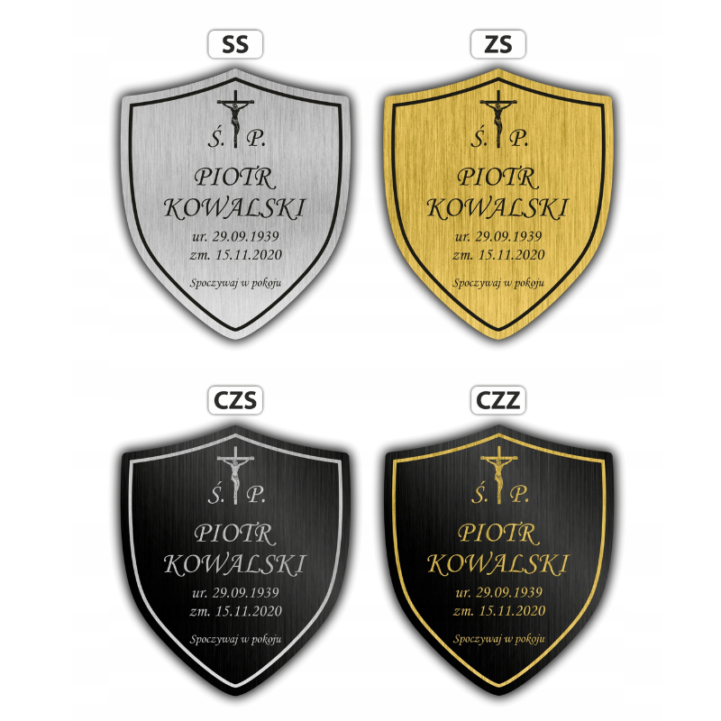 Tablica nagrobkowa tabliczka nagrobna 20x16 cm - obrazek 3