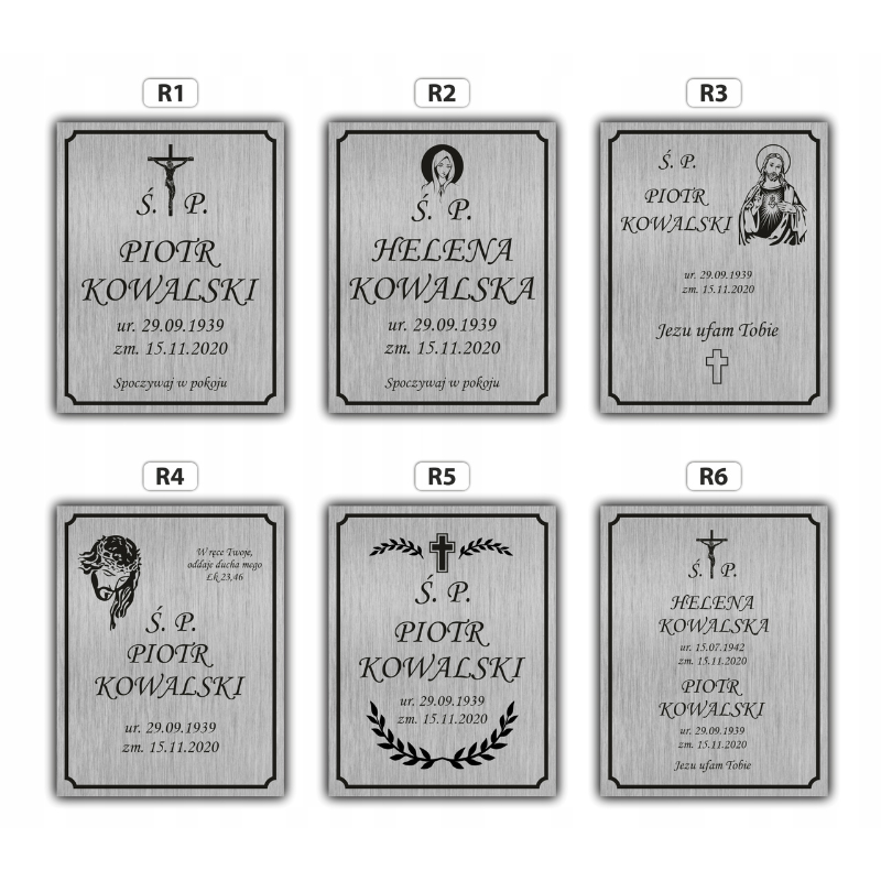 Tablica nagrobkowa tabliczka nagrobna 30x40 cm - obrazek 2