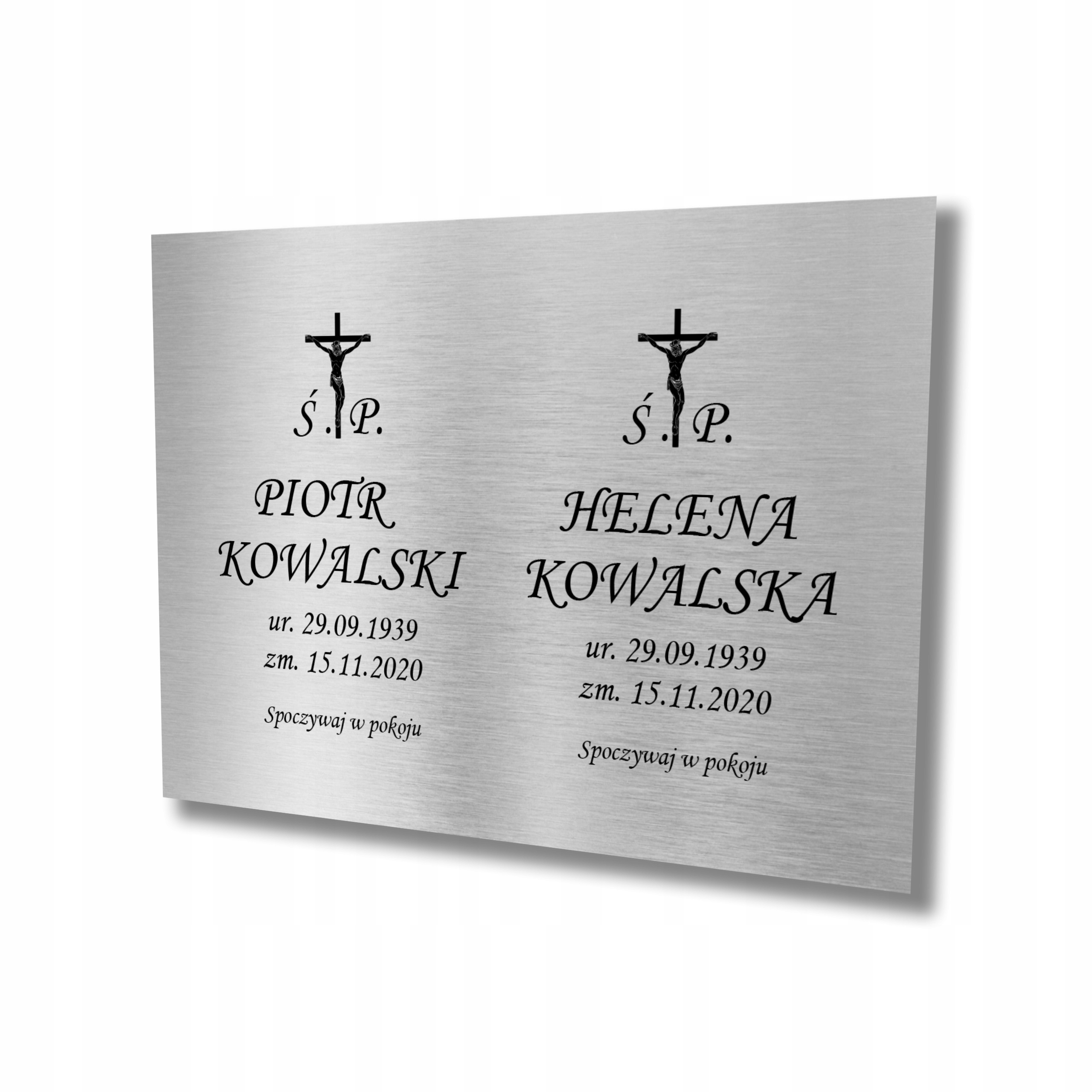 Tablica nagrobkowa tabliczka nagrobna 40x30 cm