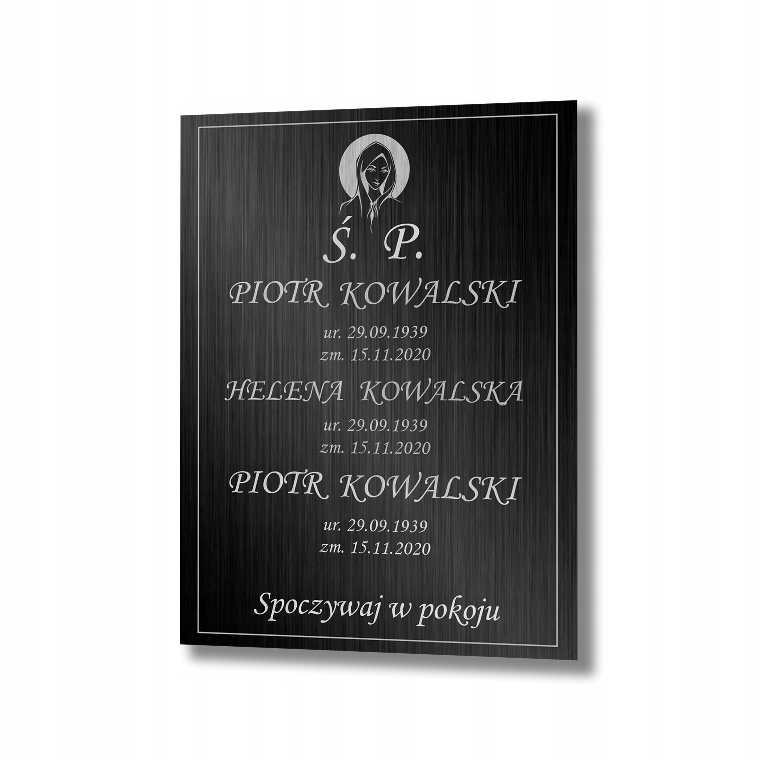 Tablica nagrobkowa tabliczka nagrobna 30x40 cm