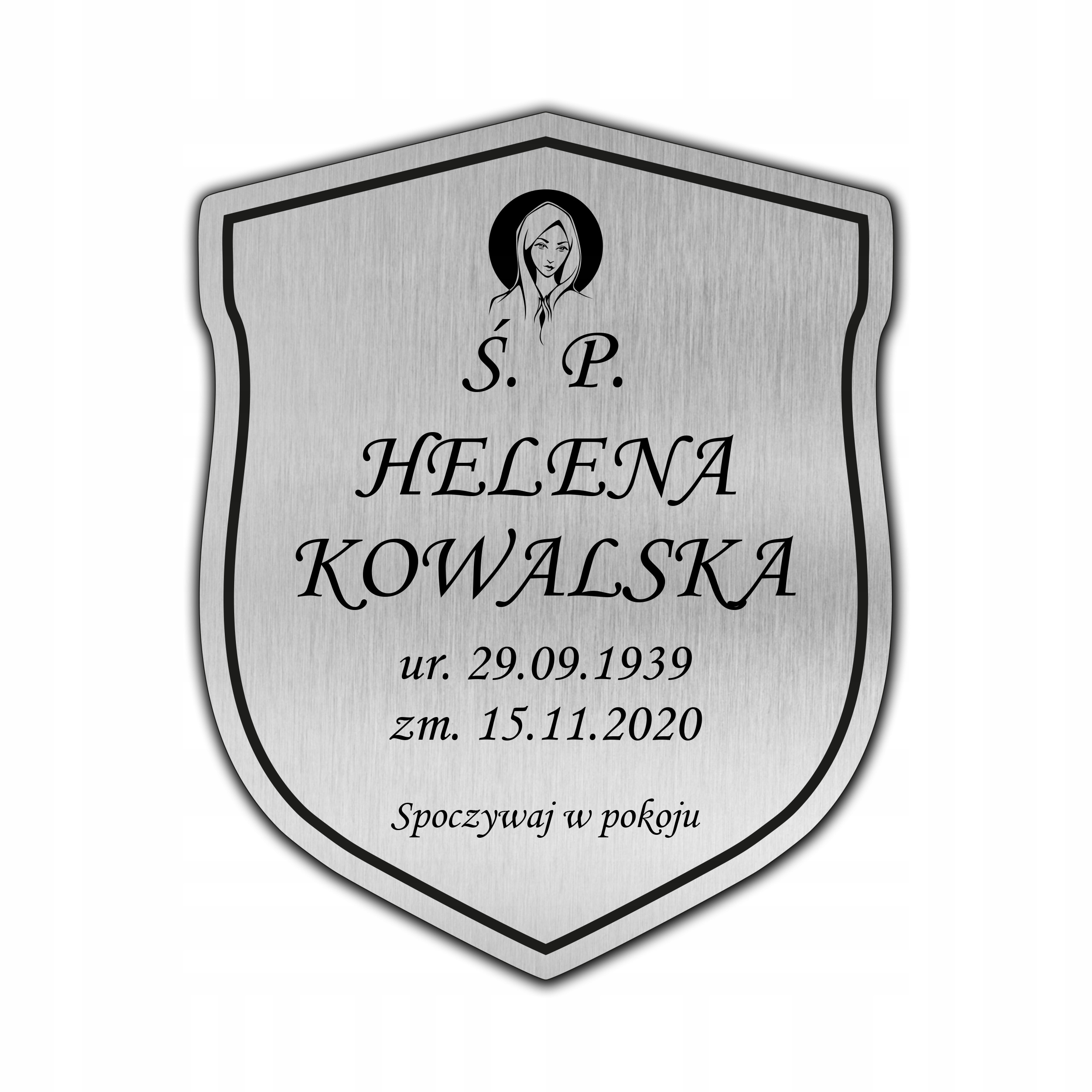 Tablica nagrobkowa tabliczka nagrobna 20x16 cm