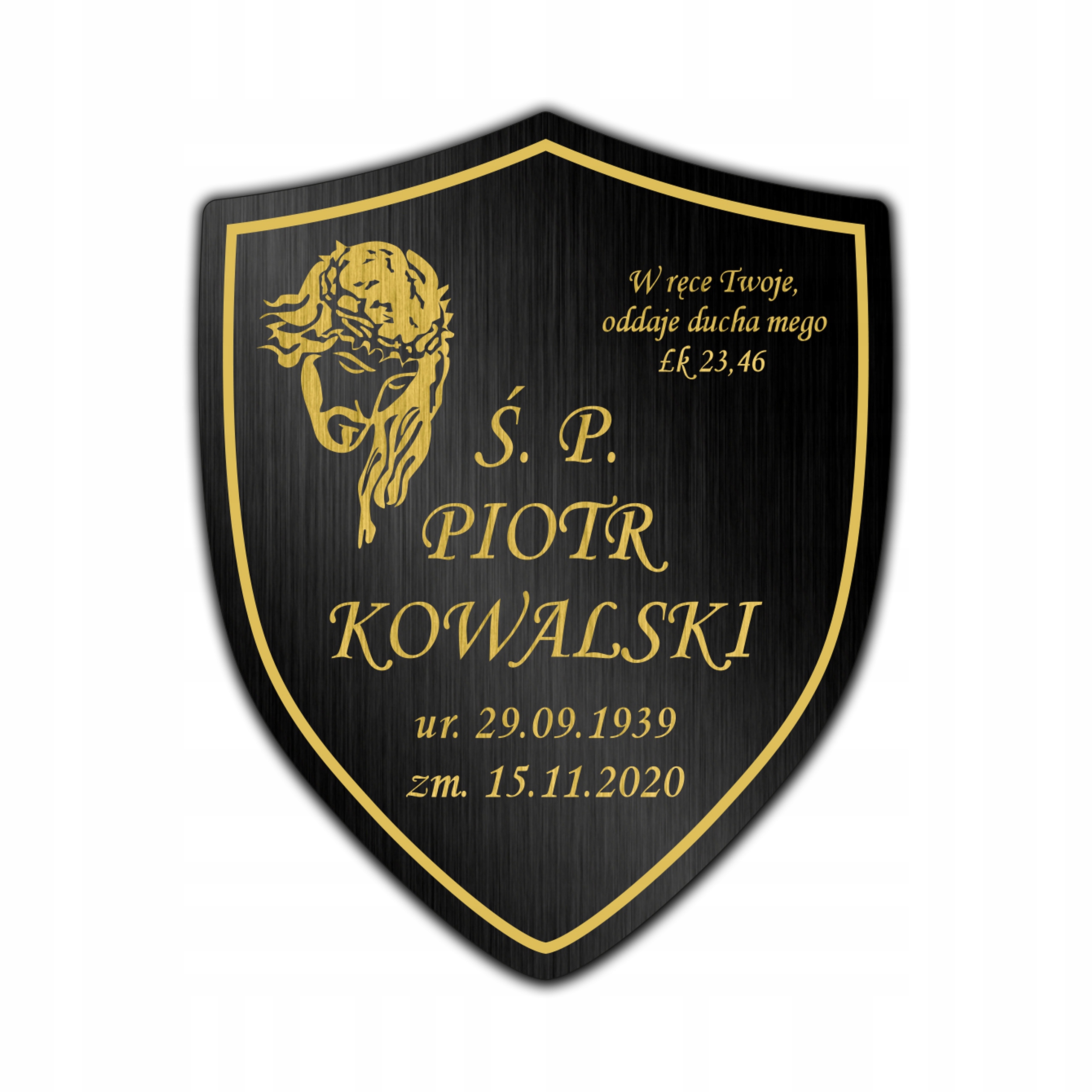 Tablica nagrobkowa tabliczka nagrobna 20x16 cm