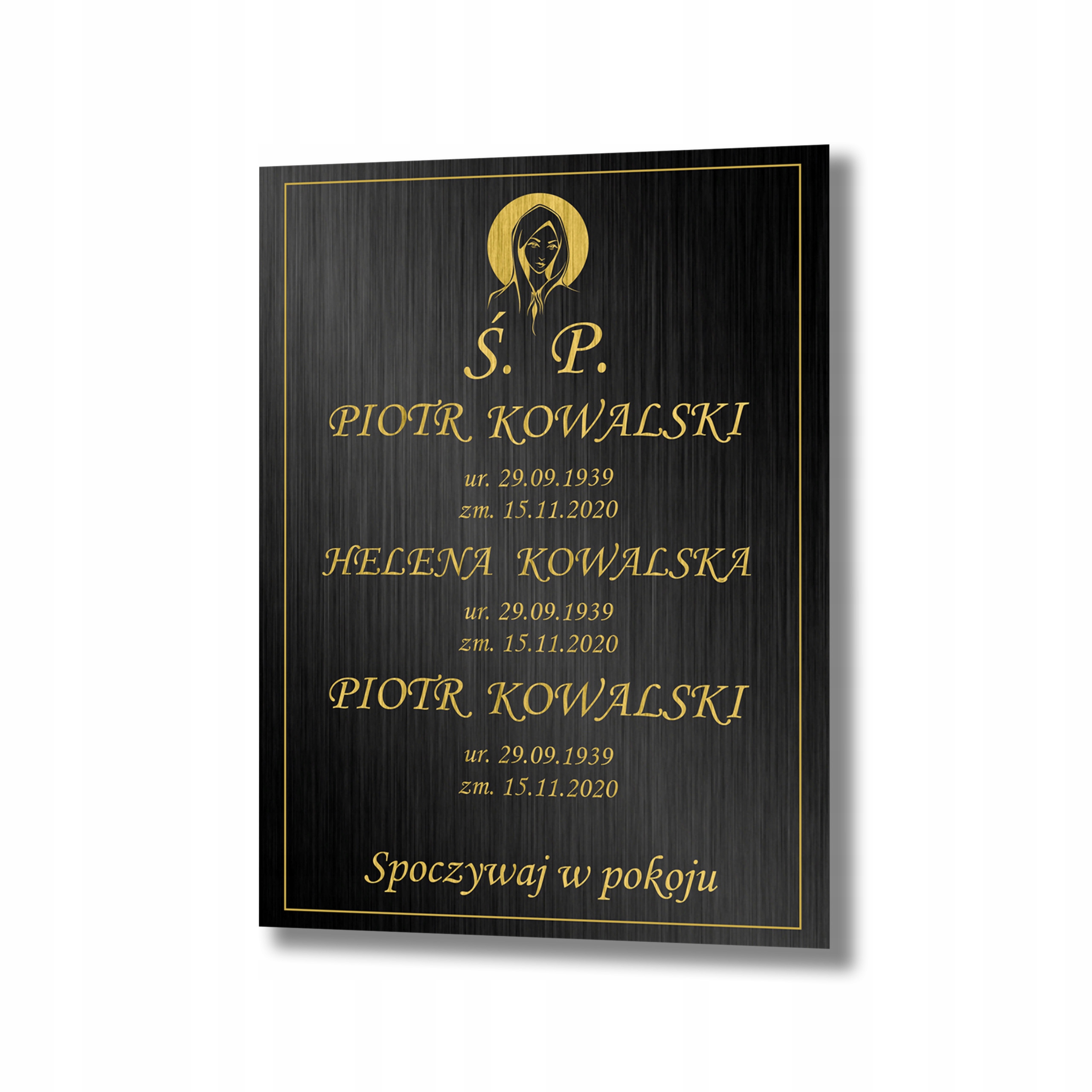 Tablica nagrobkowa tabliczka nagrobna 30x40 cm