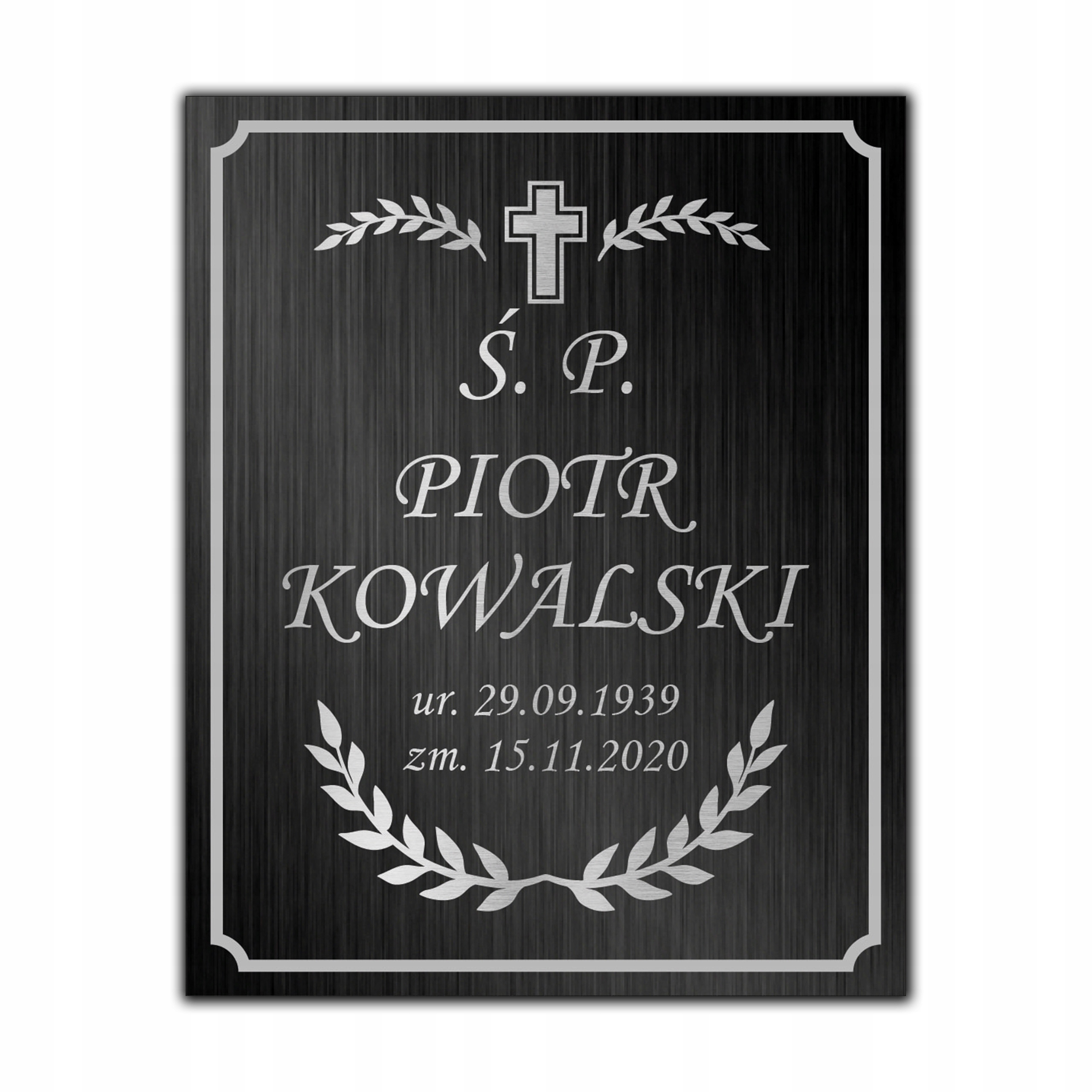 Tablica nagrobkowa tabliczka nagrobna 20x16 cm