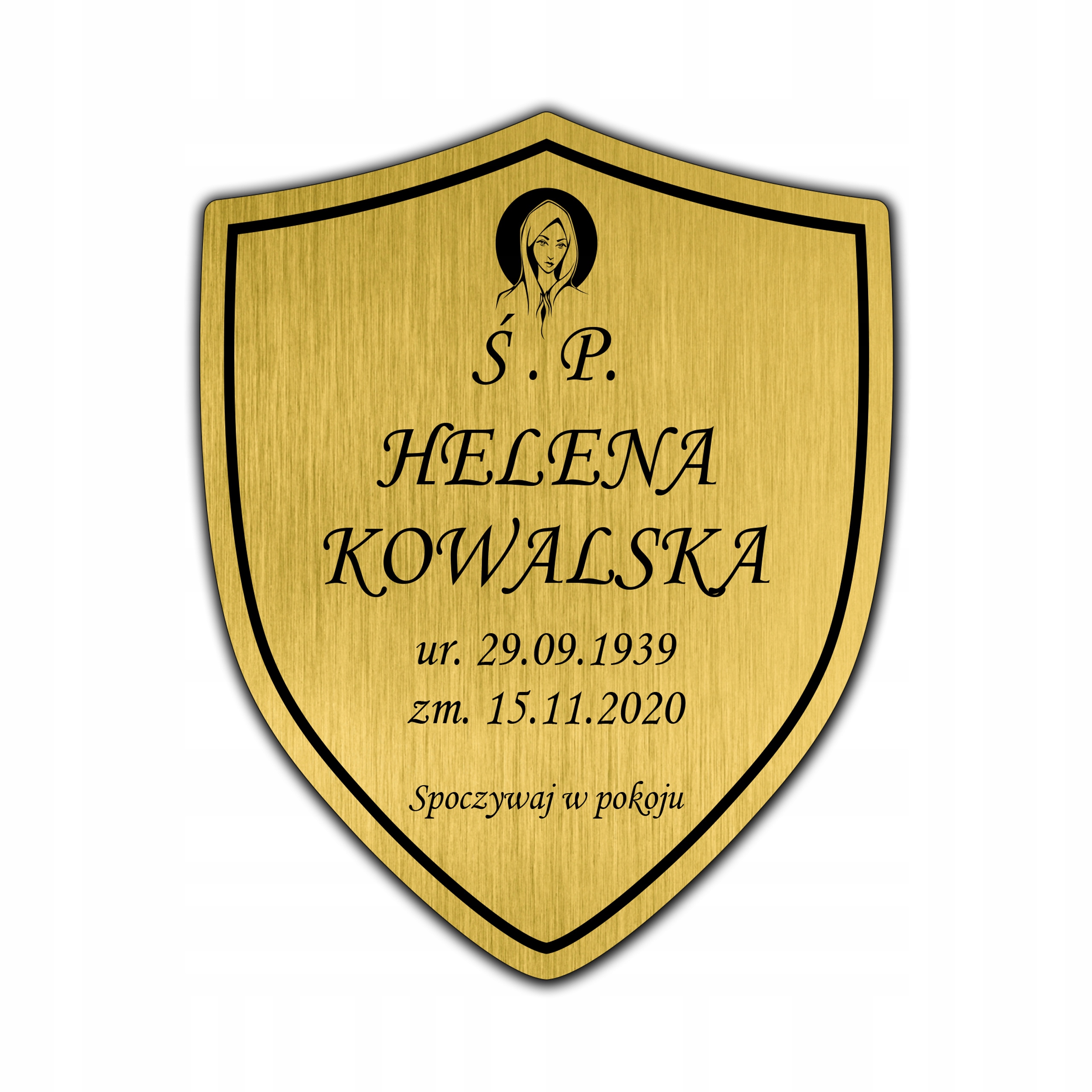 Tablica nagrobkowa tabliczka nagrobna 20x16 cm