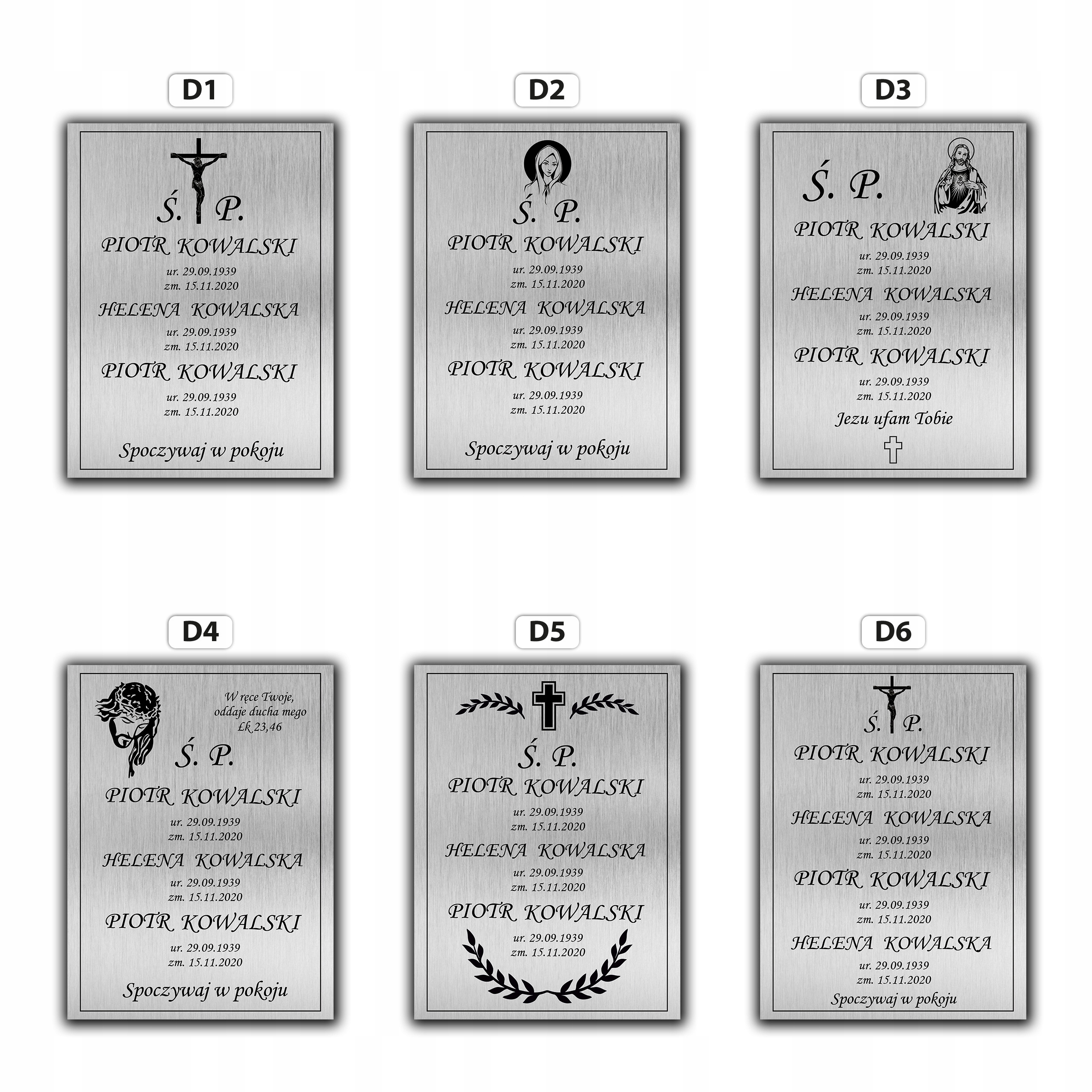 Tablica nagrobkowa tabliczka nagrobna 30x40 cm - obrazek 2