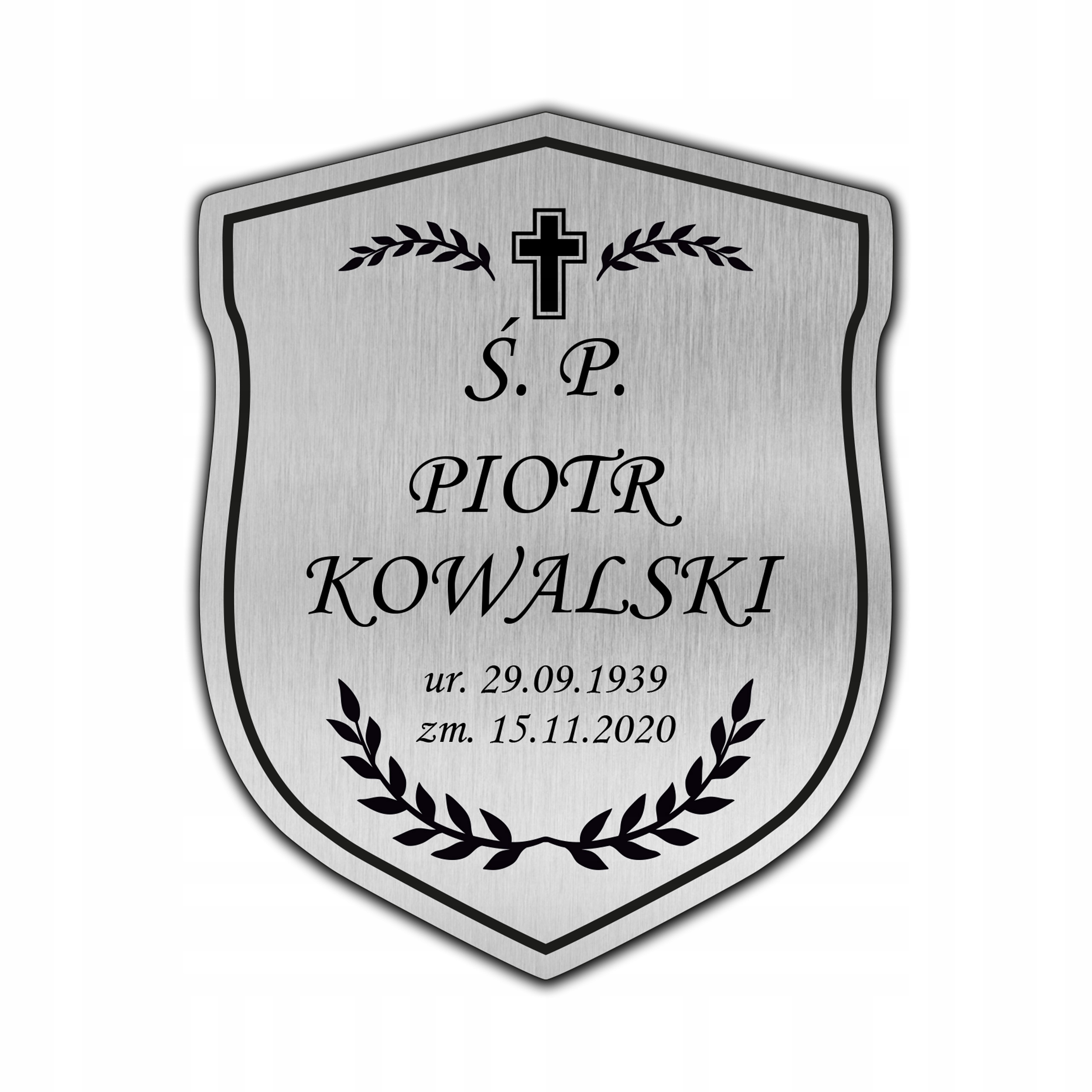 Tablica nagrobkowa tabliczka nagrobna 20x16 cm