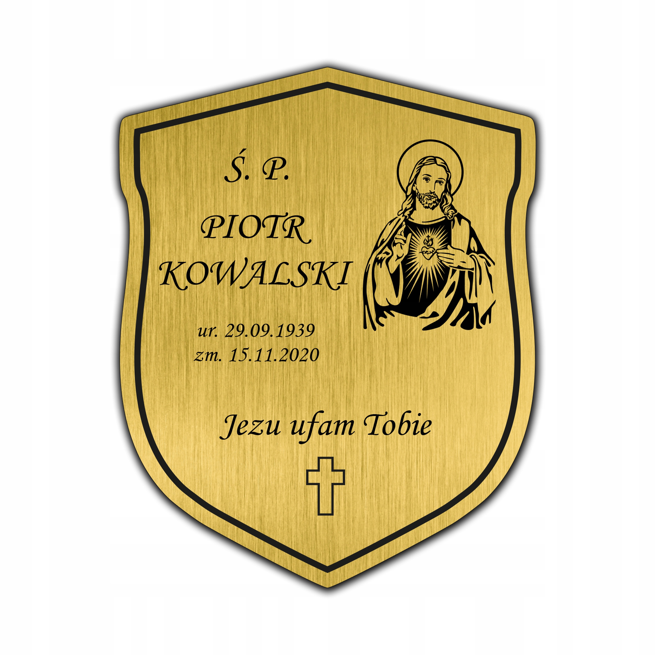 Tablica nagrobkowa tabliczka nagrobna 20x16 cm