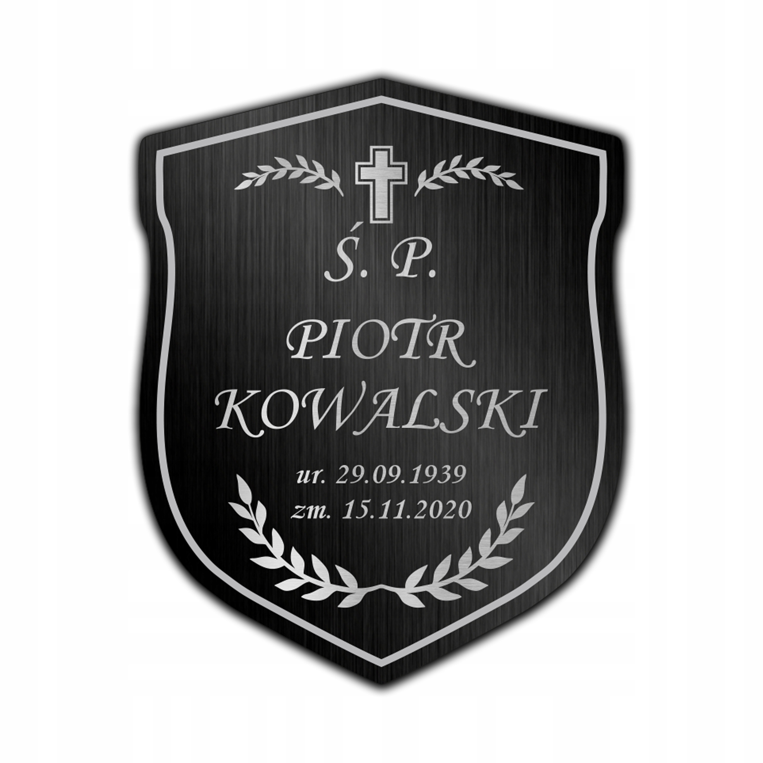 Tablica nagrobkowa tabliczka nagrobna 20x16 cm