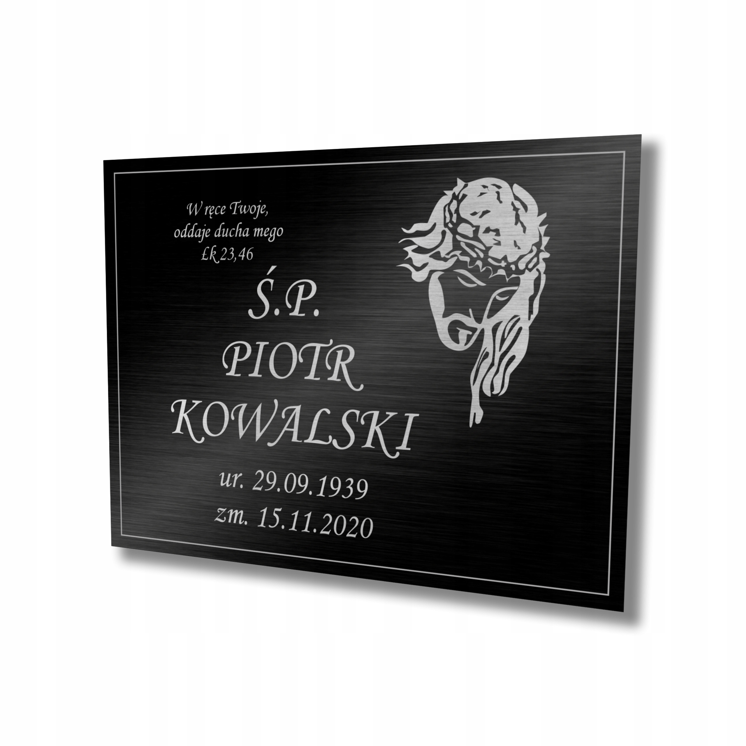 Tablica nagrobkowa tabliczka nagrobna 40x30 cm