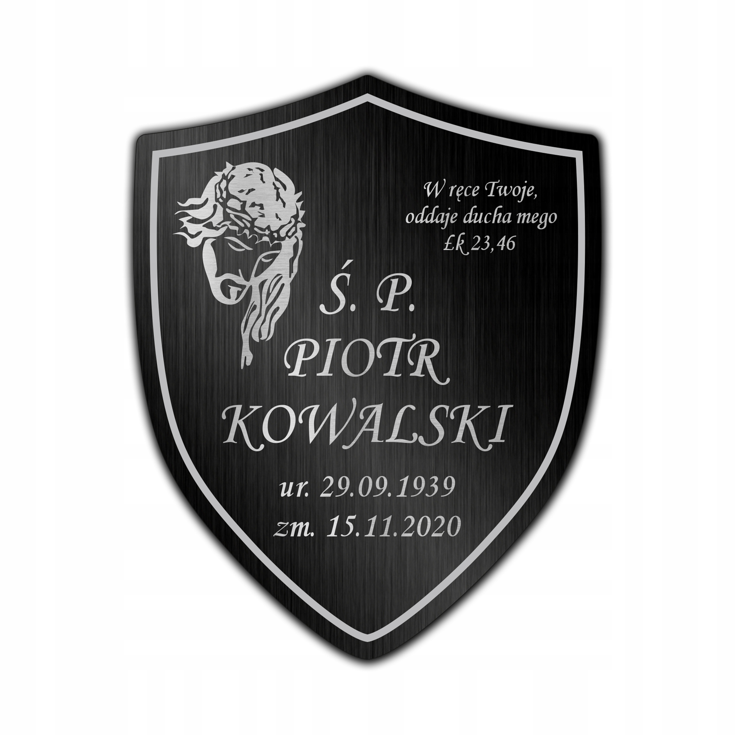 Tablica nagrobkowa tabliczka nagrobna 20x16 cm