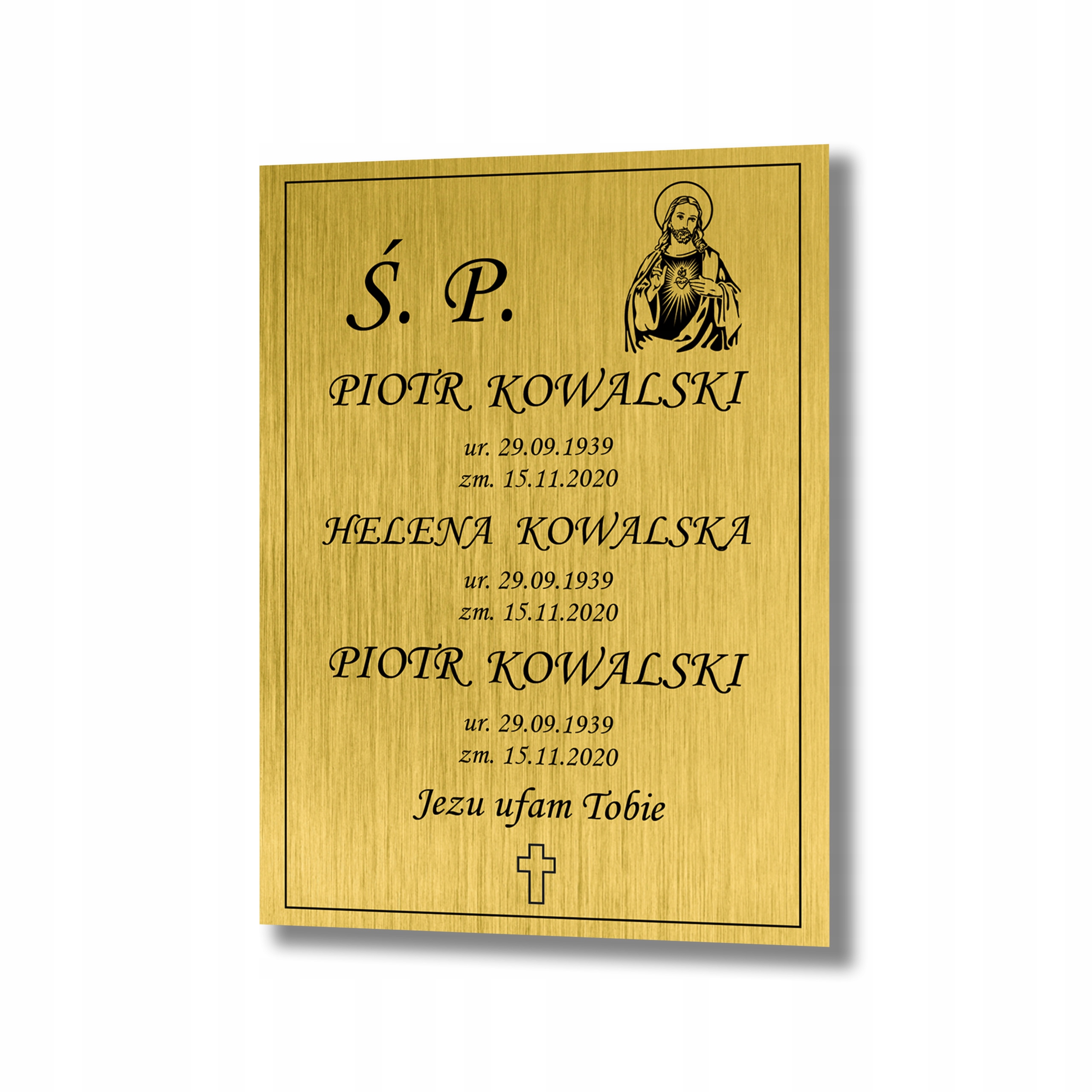 Tablica nagrobkowa tabliczka nagrobna 30x40 cm