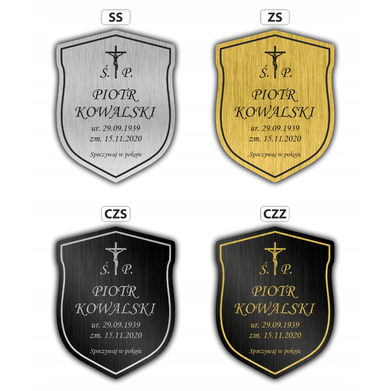 Tablica nagrobkowa tabliczka nagrobna 25x16 cm - obrazek 3