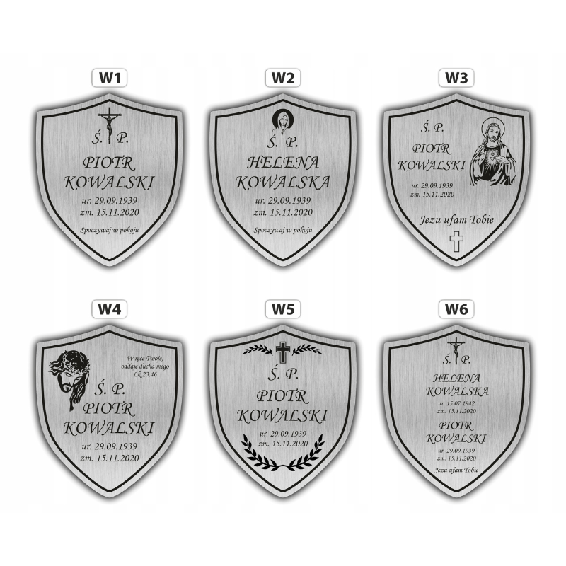 Tablica nagrobkowa tabliczka nagrobna 20x16 cm - obrazek 2
