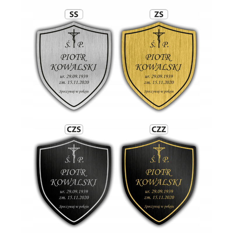 Tablica nagrobkowa tabliczka nagrobna 20x16 cm - obrazek 3