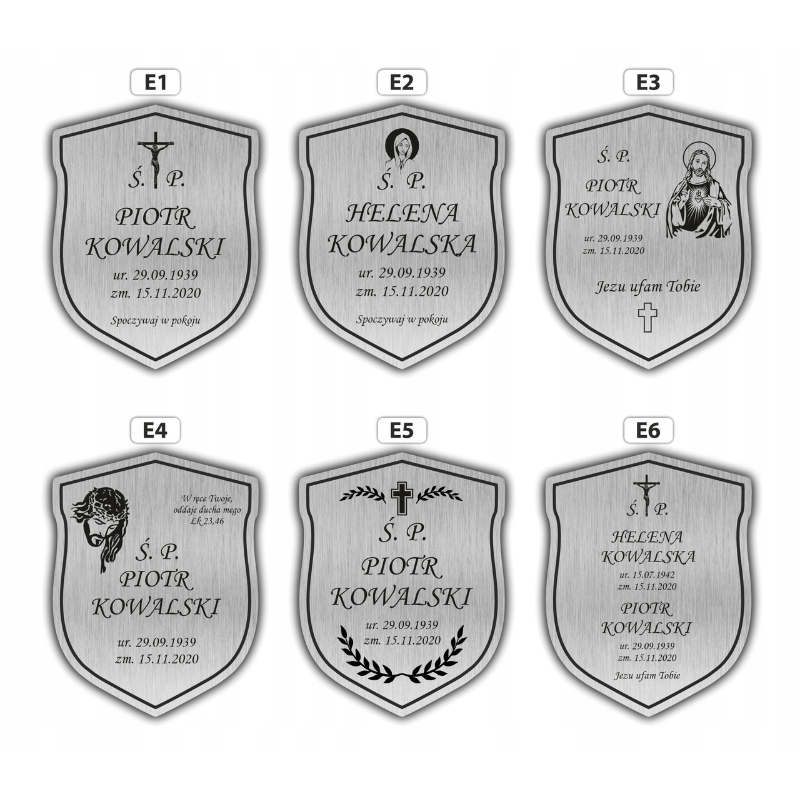 Tablica nagrobkowa tabliczka nagrobna 25x16 cm - obrazek 2