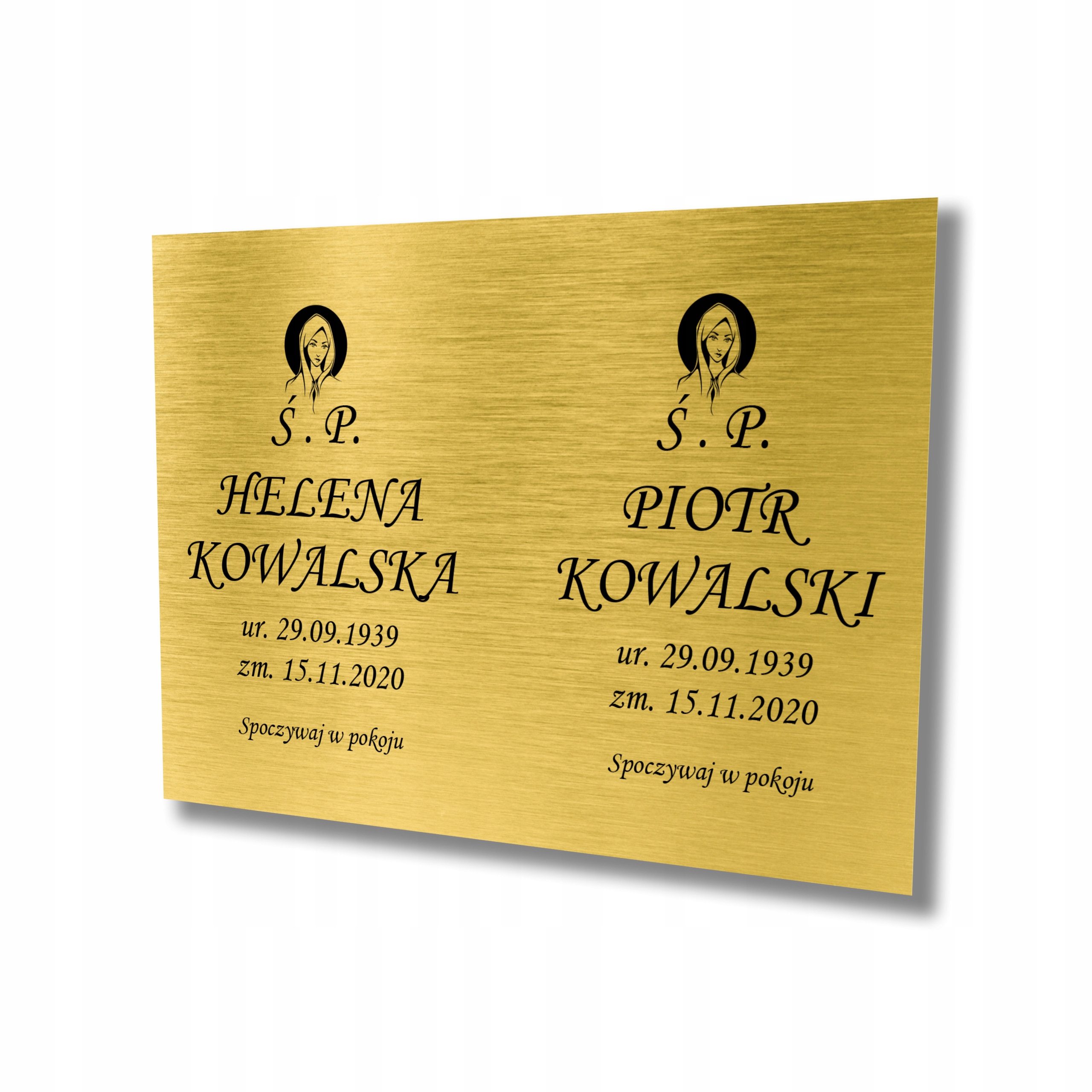 Tablica nagrobkowa tabliczka nagrobna 40x30 cm