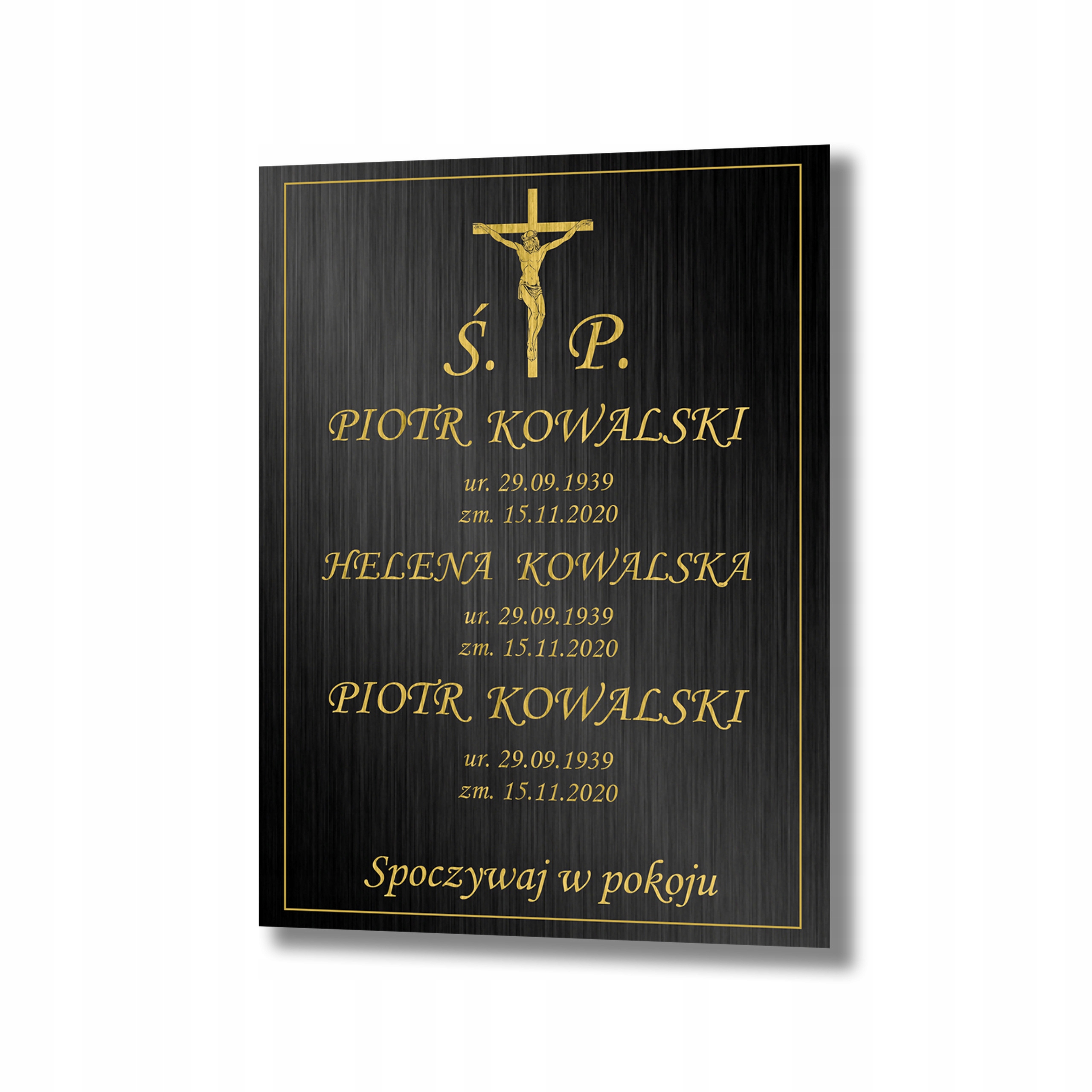 Tablica nagrobkowa tabliczka nagrobna 30x40 cm