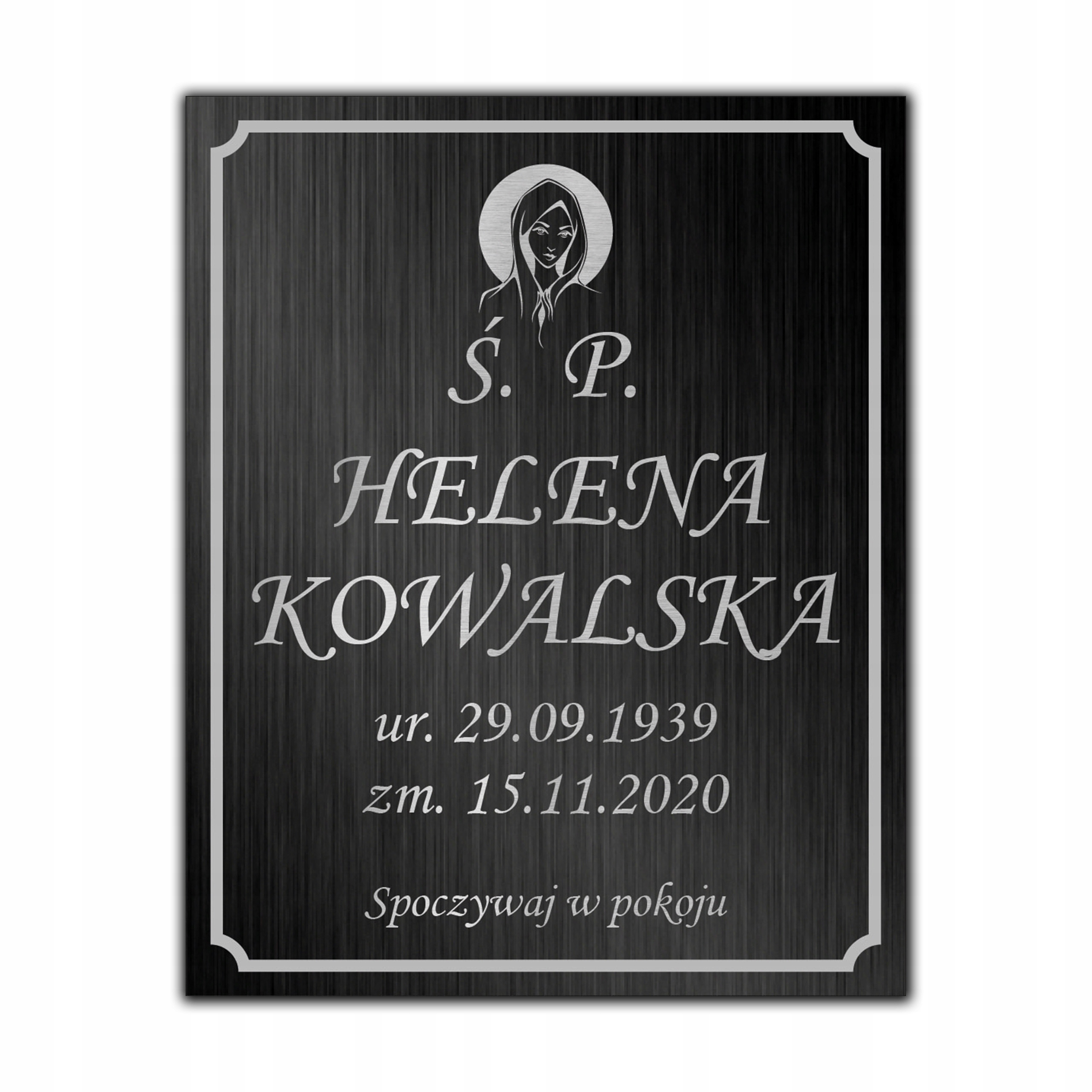 Tablica nagrobkowa tabliczka nagrobna 20x25 cm