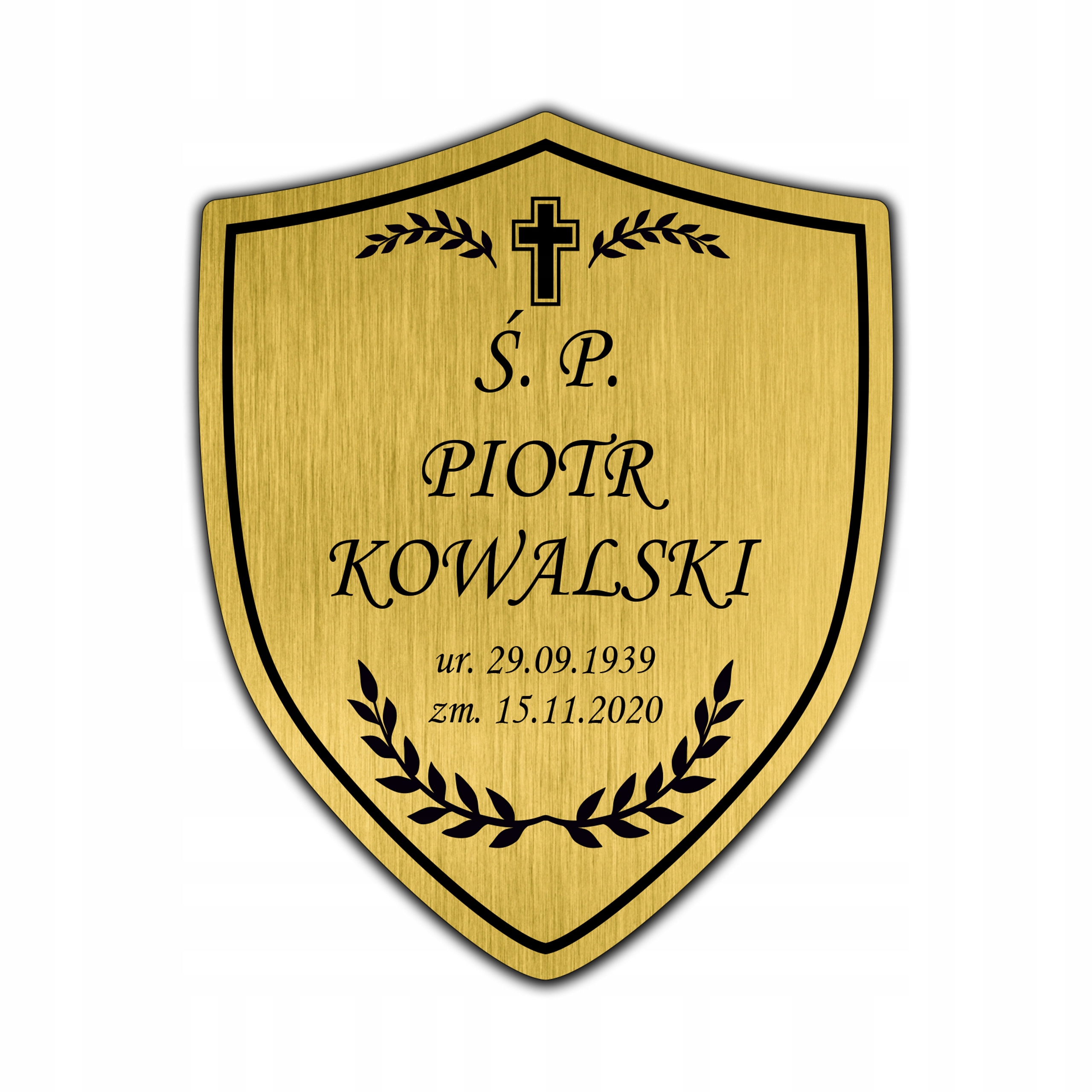 Tablica nagrobkowa tabliczka nagrobna 20x16 cm