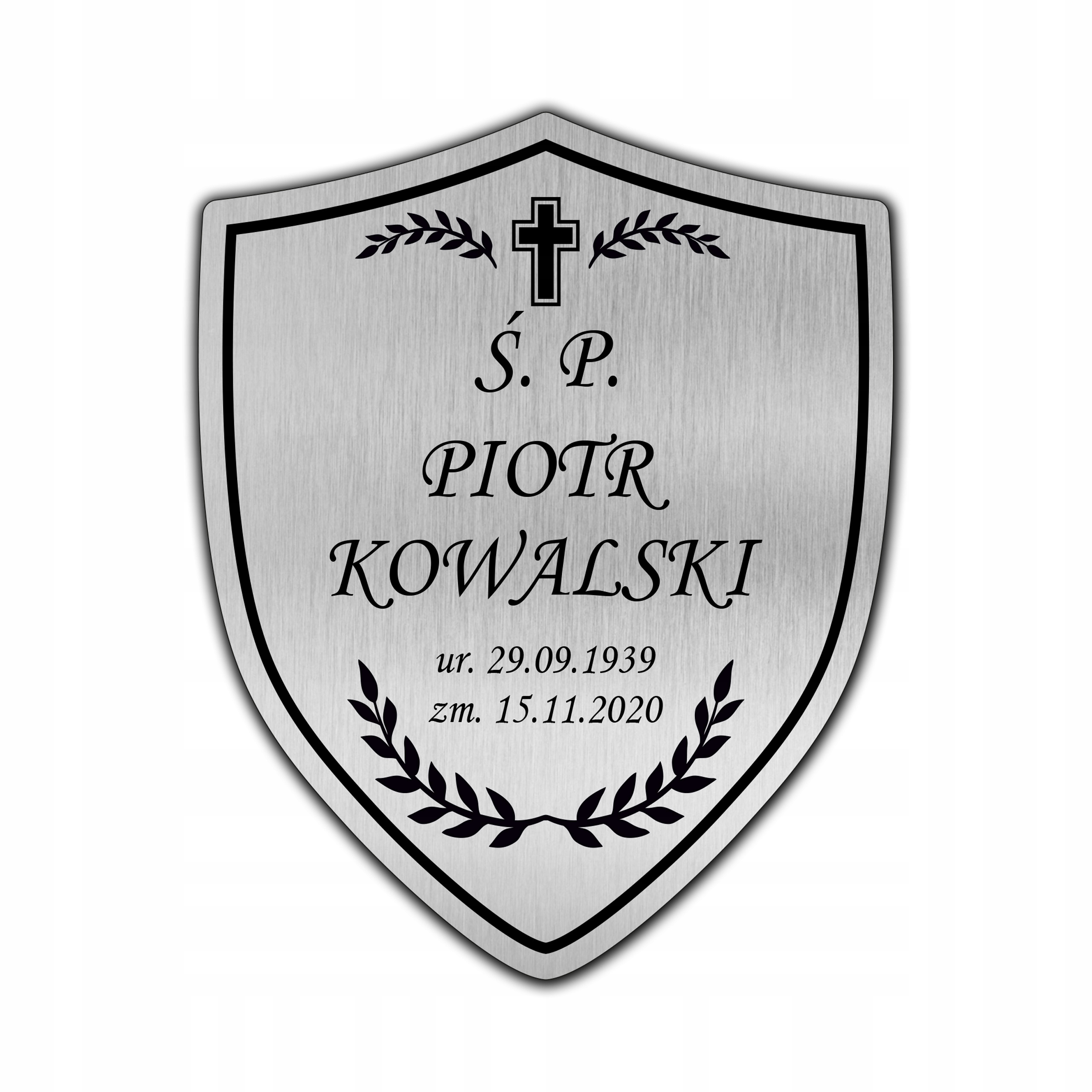 Tablica nagrobkowa tabliczka nagrobna 20x16 cm